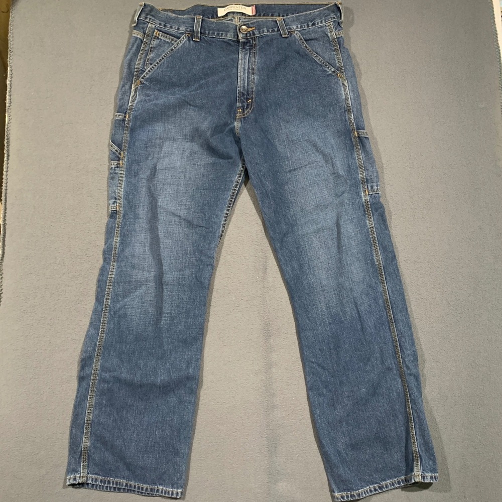 Levi's Carpenter Jeans Mens 36x32 Blue Loose Straight Leg Utility Workwear Denim